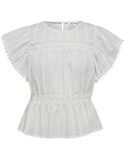 Co'Couture - Maddie CC Frill Bluse - White